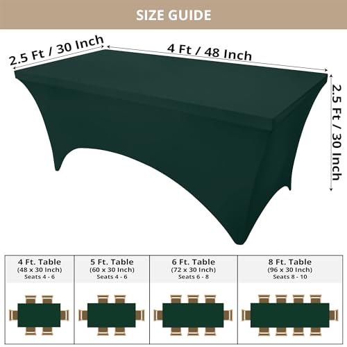 Spandex Table Cloth 2 Pack [4FT (2 Count)