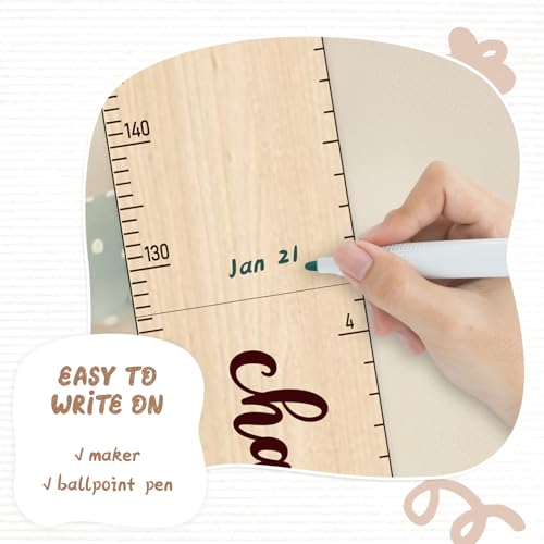 Custom Name Wood Height Chart for Kids Wall Measurement