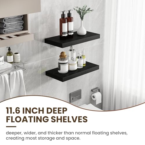 12 Inch Deep Floating Shelves (2 Count)