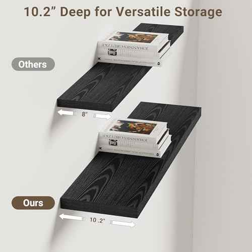 10 Inch Deep Floating Shelves 30x10” Set of 2 (2 Count)