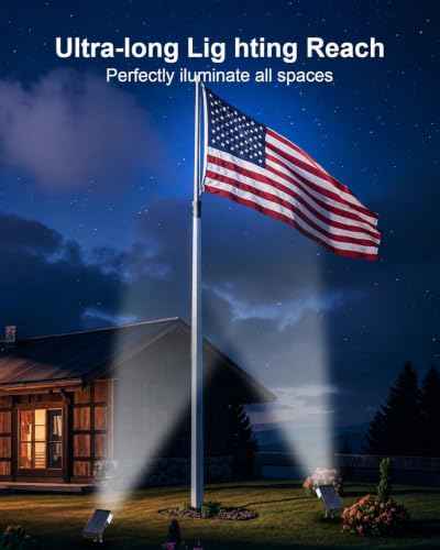 2 Pack Solar Spot Lights Outdoor Waterproof