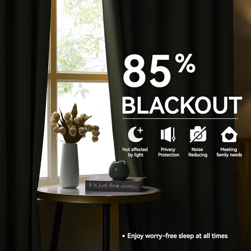 Sage Green Wide Blackout Curtains 95 Inches Long (2 Count)