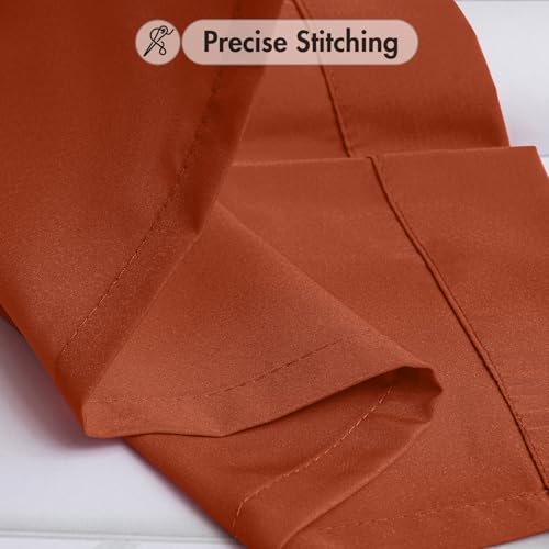 Burnt Orange Fall Privacy Sheer Curtains 2 Panels 42W x 90L (2 Count)
