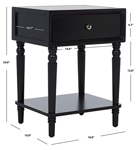 American Homes Collection Siobhan Black Accent Table
