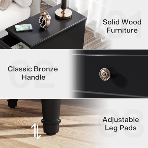 Solid Wood End Table Set of 2 (2 Count)
