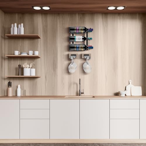 Wall Mounted Wine Glass Stemware Rack Set (2 Count)
