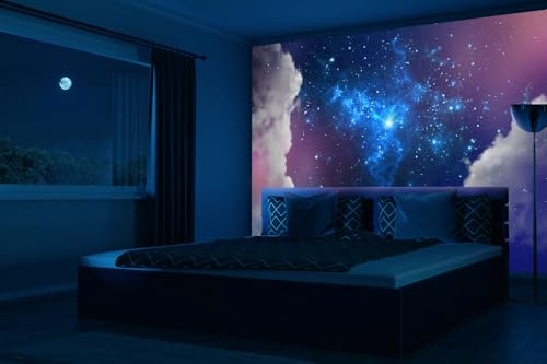 Galaxy Starry Cloud Wallpaper for Ceiling Starry Sky Wall Mural