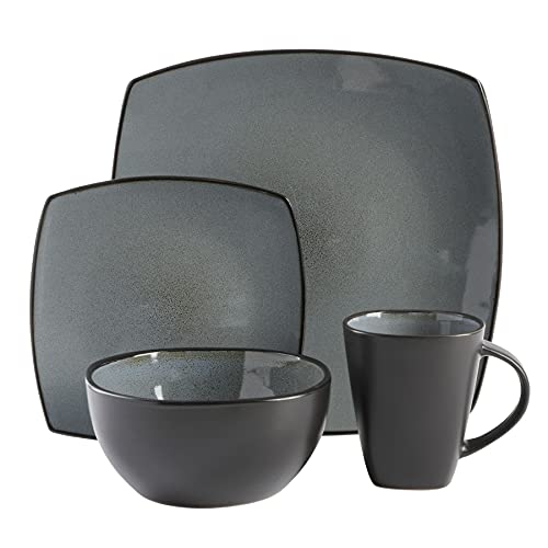 Soho Lounge Square Reactive Glaze Stoneware Dinnerware Set