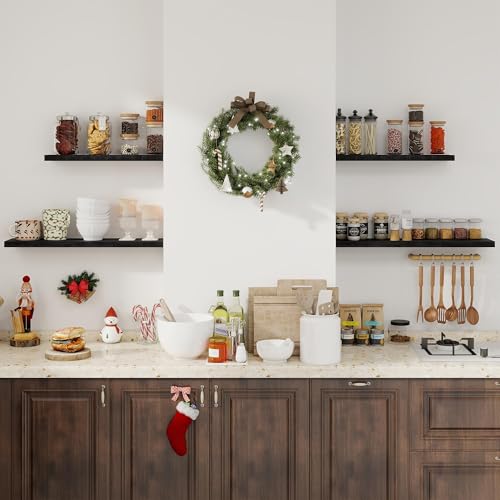 Deep Black Floating Shelf (2 Count)