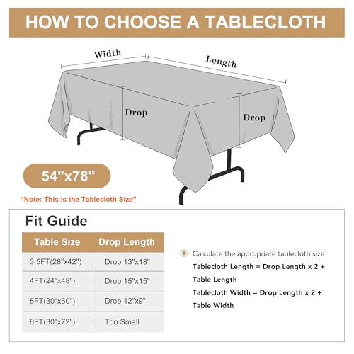 Rectangle Tablecloth for 4 Foot Tables