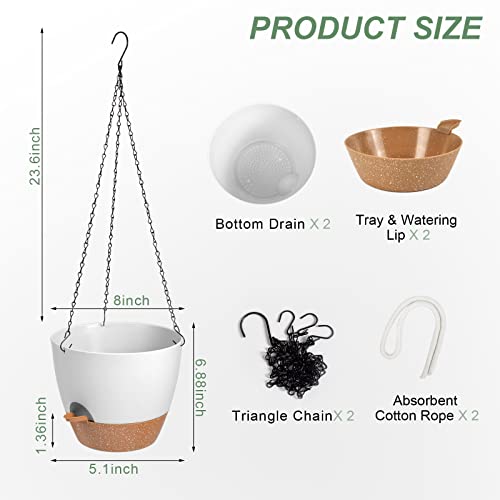 Hanging Planters for Indoor Outdoor Plants (2 Count)