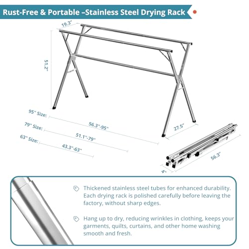 95 Inches Clothes Drying Rack
