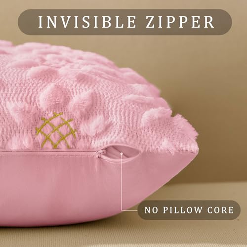 Spring Summer Pillow Covers 20x20 inch Set of 2 Pink Sunflower