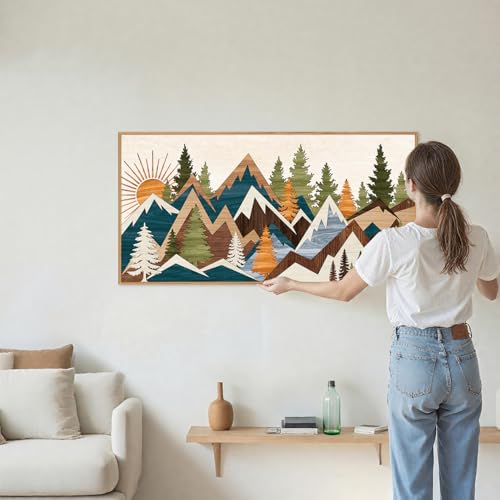 Large Mountain Framed Canvas Wall Art (3 Count)