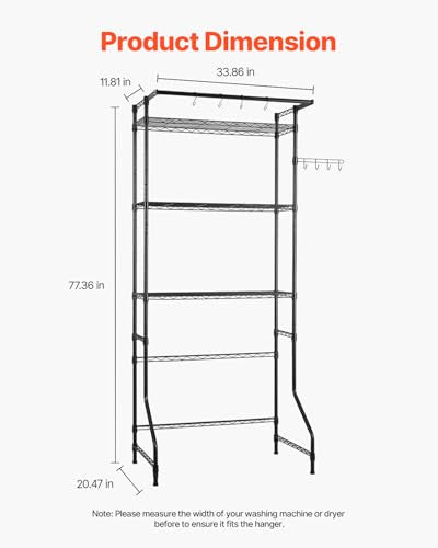 Over The Washer and Dryer Storage Shelf (3 Count)