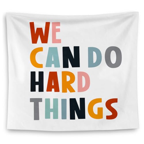 We Can Do Hard Things Inspirational Tapestry
