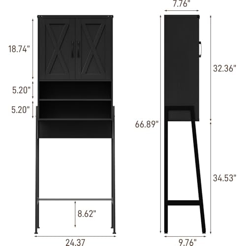 Metal Frame Over The Toilet Storage Cabinet