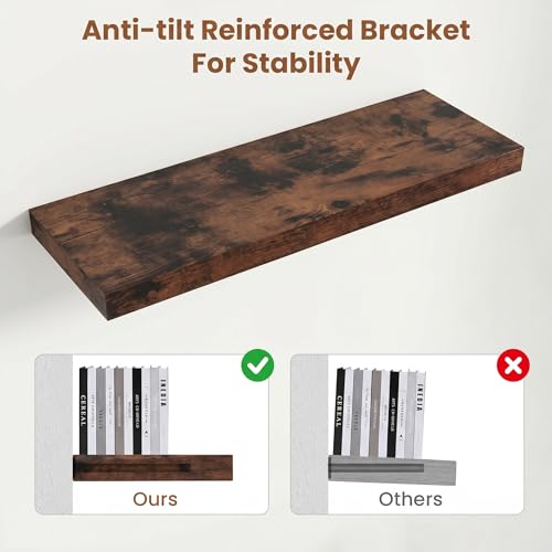 Floating Shelves for Wall 18x12” Set of 2 (2 Count)