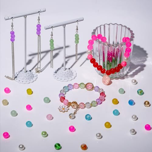 About 7200PCS 6mm Glass Beads Bracelet Making Kit (7200 Count)