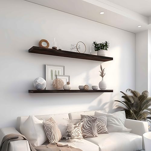 Wood Floating Shelves for Wall Decor (4 Count)