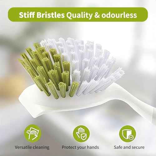 Dish Brush Scrub Brush with Handle (3 Count)