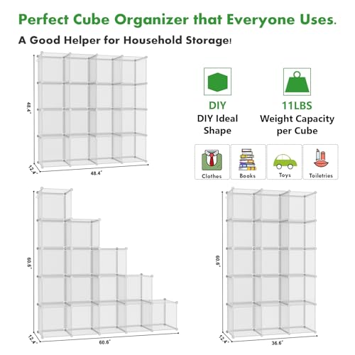 16 Cube Storage Organizer Cube Shelves Units Storage Cubes