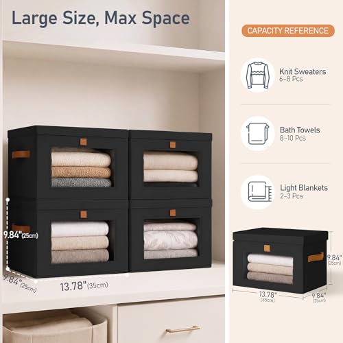 Storage Bins with Lids (4 Count)