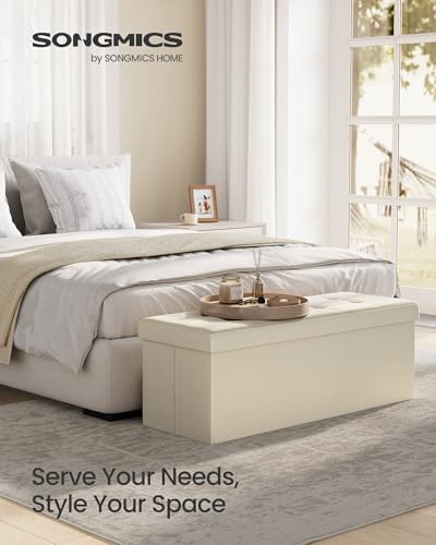 43.3 Inches Folding Storage Ottoman Bench