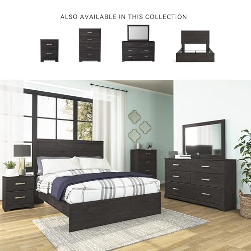 Belachime 2 Drawer Black Nightstand