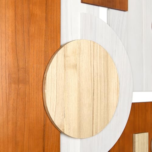 Cinnamon Dreamscape II" Handmade Dimensional Solid Paulownia Wood Abstracts Wall Art (23 Count)