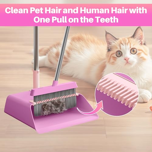 Pink Broom and Dustpan Set