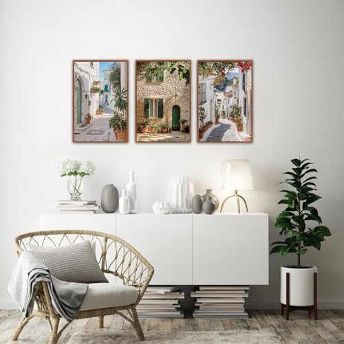 Vintage Italian Countryside Landscape Framed Wall Art
