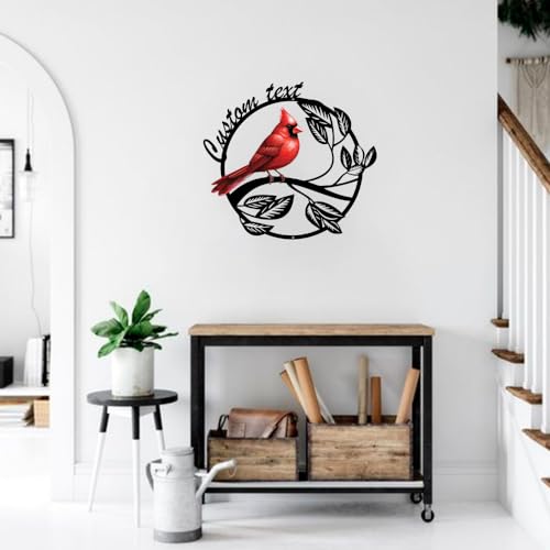 Personalized Name Garden Cardinal Metal Signs