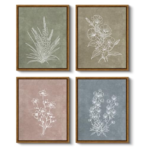 Framed Wall Art Decor for Living Room (4 Count)