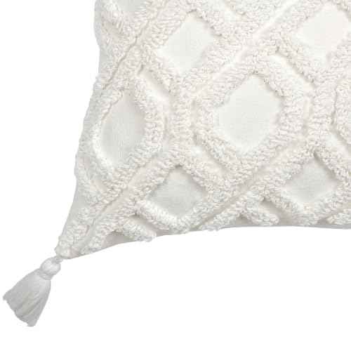 Boho Pillow Covers 18X18 Inch Boho Tufted Throw Pillow Covers Decorative Tassels Cushion Cover Farmhouse Pillow Case for Couch Sofa Bed Living Room Bedroom