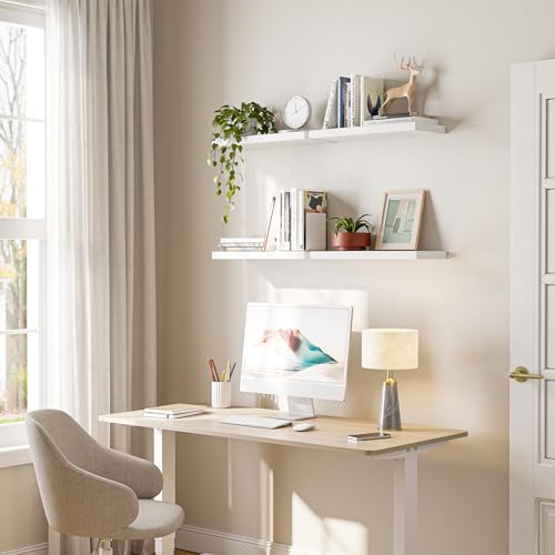 16’’White Floating Shelves for Wall Set of 4 (4 Count)