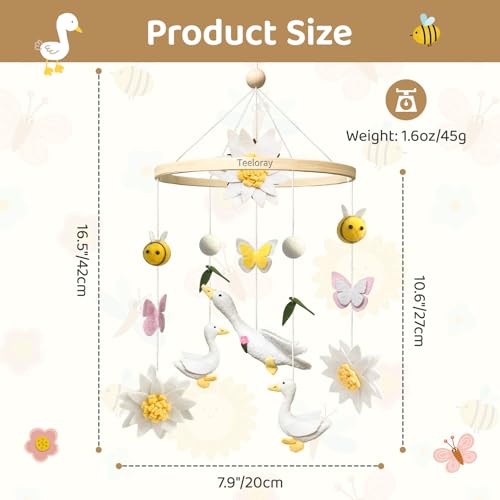 Baby Mobile for Crib Goose Nursery Decor Baby Shower Newborn Gifts