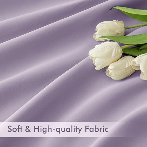 Lilac Back Tab Blackout Curtains 52x63 Inches Long 2 Panels Set (2 Count)