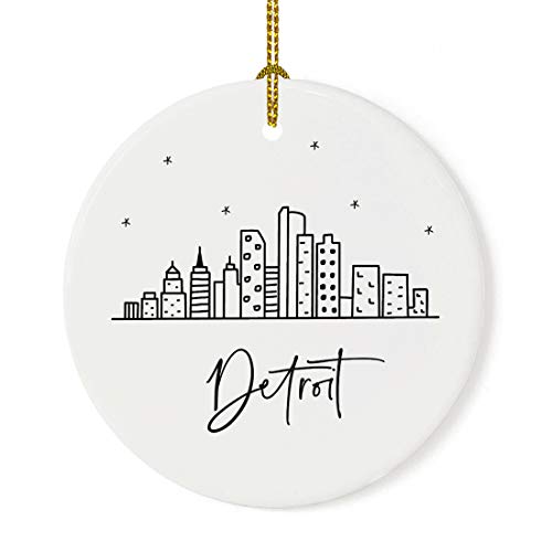 Round Ceramic Porcelain Christmas Tree Ornament Keepsake