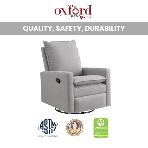 Uptown Upholstered Swivel Glider and Recliner Nursery Chair