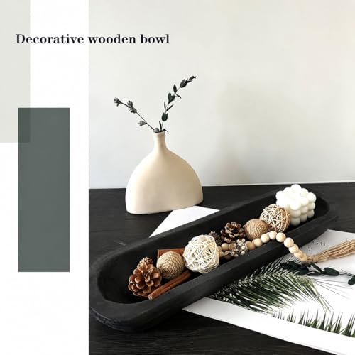 Wooden Dough Bowl Decor