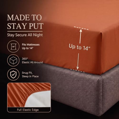 King Size Comforter Set Terracotta