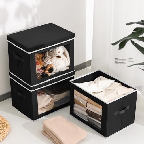 Stackable Storage Bins with Lids (5 Count)