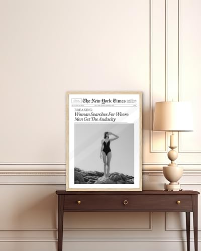 12x16in Where Men Get the Audacity Framed Newspaper Wall Art