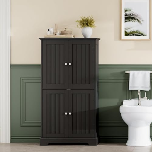 Bathroom Floor Cabinet with Adjustable Shelves