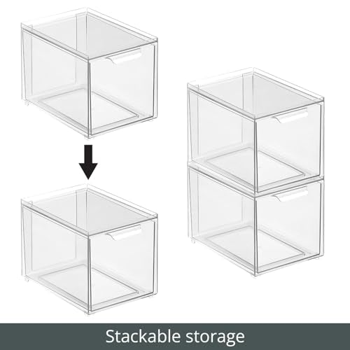 Plastic Bathroom Organizer Bin w (2 Count)
