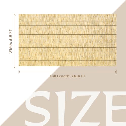 Natural Reed Fencing Roll 5.5x16.4FT Privacy Screen for Patio (89.7 sq ft sq ft)