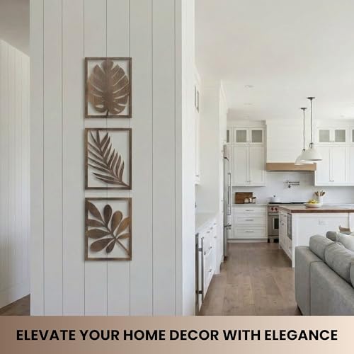 Modern Wooden Wall Sculptures (3 Count)