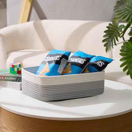 Large Shallow Organizing Baskets 15x11x5.1 Inches (4 Count)