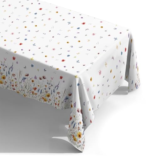 Floral Tablecloth 4 Packs 54x108 Inch (4 Count)